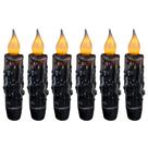 Velas cônicas com temporizador de LED sem chama CVHOMEDECO Matt Black 6 unidades Velas cônicas com temporizador de LED sem chama CVHOMEDECO Matt Black 6 unidades