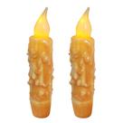 Velas cônicas com temporizador LED sem chama CVHOMEDECO Orange 12cm 2P