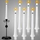 Velas cônicas Conelist em forma de fantasma de Halloween, 6 peças brancas