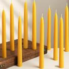 Velas cônicas de cera de abelha MOSROAD de 9 polegadas, 16 pacotes, 10 horas de tempo de queima