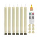 Velas Cônicas LED Sem Chama Com Efeito De Cintilação, Cor Marfim, Pacote Com 6, 12 Ou 24, Com Velas Cônicas LED Sem Chama Com Efeito De Cintilação, Cor Marfim, Pacote Com 6, 12 Ou 24, Com