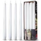 Velas cônicas Rambue 10 brancas de 25 cm - pacote com 8 horas de tempo de queima Velas cônicas Rambue 10 brancas de 25 cm - pacote com 8 horas de tempo de queima