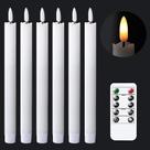Velas cônicas sem chama GenSwin Flickering White Real Wax Velas cônicas sem chama GenSwin Flickering White Real Wax