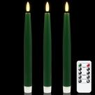 Velas cônicas sem chama GenSwin Real Wax LED Flickering Set 3 Velas cônicas sem chama GenSwin Real Wax LED Flickering Set 3