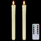 Velas cônicas sem chama Homemory Ivory LED com controle remoto de 24,5 cm Velas cônicas sem chama Homemory Ivory LED com controle remoto de 24,5 cm