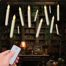 Velas cônicas sem chama LED Homemory, 12 unidades de 17,5 cm, amarelas quentes