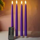 Velas cônicas sem chama Ni-jasw Purple com conjunto remoto de 4