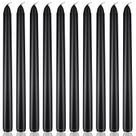 Velas cônicas sem perfume Yiflyer Black de 10", pacote com 10