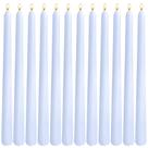 Velas cônicas Sihuida, azul pálido, 10 cm, sem perfume, sem gotejamento, pacote com 12