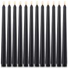Velas cônicas Sihuida Black de 10 polegadas sem perfume, sem gotejamento (pacote com 12)