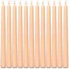 Velas cônicas Sihuida, laranja claro, 10 cm, sem perfume, sem gotejamento