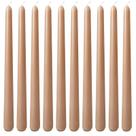 Velas cônicas Yiflyer 25 cm Light-Mocha, pacote com 10, sem perfume Velas cônicas Yiflyer 25 cm Light-Mocha, pacote com 10, sem perfume