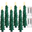 Velas de árvore de Natal sem chama Lezonic com controle remoto de 25 cm e 6 unidades