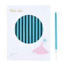Velas de bolo Bella Meri Blue Long Thin Metallic x24