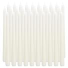 Velas de Cera de Soja Qinxiang Ivory 25cm - Sem Gotejamento, Sem Perfume (Pacote com 30)