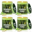 Velas de citronela C CACALOM 200g, pacote com 4 jarras, vela 50h Burn