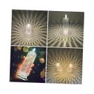 Velas De Cristal LED Sem Chama, Alimentadas Por Bateria, Lâmpada Noturna Transparente Para Decoração