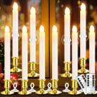 Velas de janela YAUNGEL LED Battery Christmas, pacote com 10