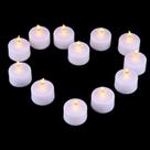Velas De LED 12 uni Com Bateria - Cor Branca Luz Amarela