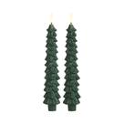 Velas De Natal LED Verdes 2pçs/4pçs, Velas Sem Chama Com Efeito 3D Para Decoração De Casa