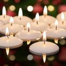 Velas flutuantes Ashlux White de 5 a 6 horas de queima (pacote com 24)