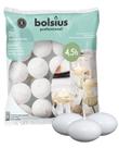 Velas flutuantes Bolsius White, 20 unidades, 4,5 cm, 125 mL, 5 horas de duração