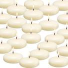 Velas flutuantes qinxiang 3", marfim, cera sem perfume (pacote com 12)