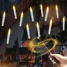 Velas flutuantes sem chama Treewoll 12 unidades com controle remoto de varinha