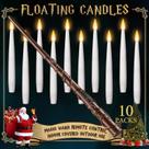 Velas flutuantes TLPUHU para decoração de Natal com controle remoto de 10 unidades