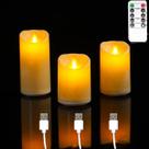 Velas LED Com Controle Remoto E Carregamento USB, Com Efeito De Chama Dançante, Recarregáveis, Para Velas LED Com Controle Remoto E Carregamento USB, Com Efeito De Chama Dançante, Recarregáveis, Para