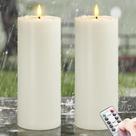 Velas LED impermeáveis sem chama Wroxipel 4x10cm Pacote de 2