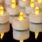 Velas LED para luz de chá YIWER 200 horas, pacote com 200 amarelos quentes
