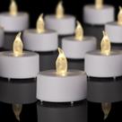 Velas LED para luzes de chá PUNPUBA, pacote com 100 unidades, brancas quentes com baterias