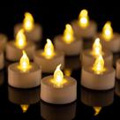 Velas LED para luzes de chá PUNPUBA, pacote com 50 unidades, sem chama, amarelo quente