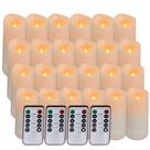 Velas LED sem chama Aignis com temporizador remoto, 24 unidades à prova d'água Velas LED sem chama Aignis com temporizador remoto, 24 unidades à prova d'água