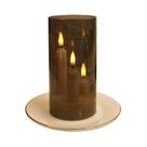Velas LED Sem Chama De Acrílico Transparente Com 3 Pavios, Operadas a Pilha, Realistas, Para Casa, Velas LED Sem Chama De Acrílico Transparente Com 3 Pavios, Operadas a Pilha, Realistas, Para Casa,