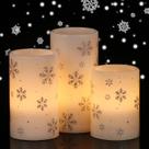 Velas LED sem chama de Natal GenSwin, pacote com 3, 7-15 cm Velas LED sem chama de Natal GenSwin, pacote com 3, 7-15 cm