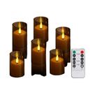 Velas LED Sem Chama Em Acrílico Com Controle Remoto E Efeito De Cintilação Para Casamento, Natal E