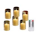 Velas LED Sem Chama Em Acrílico Com Controle Remoto E Efeito De Cintilação Para Casamentos, Natal E Velas LED Sem Chama Em Acrílico Com Controle Remoto E Efeito De Cintilação Para Casamentos, Natal E