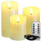 Velas LED sem chama Lezonic recarregáveis com pacote remoto 3
