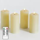Velas LED sem chama MUMCHASI, pacote com 4 unidades, controle remoto de 7,5 x 15 cm