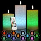 Velas LED sem chama NICEME, controle remoto multicolorido 7,5-15 cm