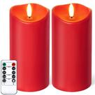 Velas LED sem chama NURADA Waterproof Remote, pacote com 2 unidades de 7,5x15cm