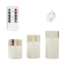 Velas LED Sem Chama Operadas Por Bateria Com Controle Remoto E Timer 3PCS Decoração Romântica Para Velas LED Sem Chama Operadas Por Bateria Com Controle Remoto E Timer 3PCS Decoração Romântica Para