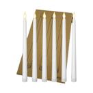 Velas LED Sem Chama Operadas Por Bateria, Pacote Com 6 Velas Longas Elétricas Piscantes Para