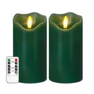 Velas LED sin llama AVEKI 7.5x15 cm a pilas, 2 piezas