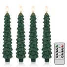 Velas LED sin Llama en Forma de Árbol de Navidad Wondise, 2x25 cm Velas LED sin Llama en Forma de Árbol de Navidad Wondise, 2x25 cm