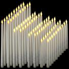 Velas LED sin Llama Taper Tuanse 80 Piezas Beige 32.5/27.5/24.5/21.5 cm