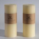 Velas Pillar MOZEAL Extra Large Ivory 4x10 cm (conjunto de 2)