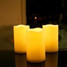 Velas sem chama CANDLE CHOICE à prova d'água com controle remoto de 3x5", 3 unidades Velas sem chama CANDLE CHOICE à prova d'água com controle remoto de 3x5", 3 unidades